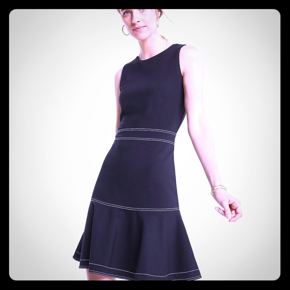 Ann Taylor Dresses & Skirts - STITCHED PONTE FLARE DRESS IN BLACK